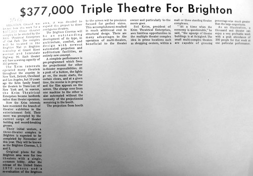 Brighton Cinemas 9 - Article On Opening